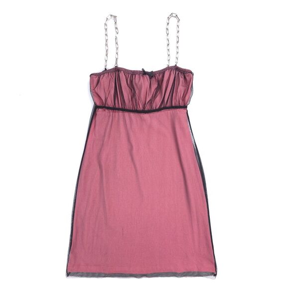 DOLLS KILL Ragged Priest Chain Strap Babydoll Slip Dress Whimsigoth 90s Coquette - Picture 1 of 7